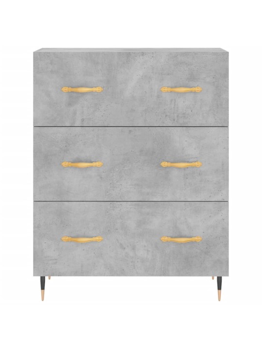 Komoda, betono pilkos spalvos, 69,5x34x180cm, apdirbta mediena