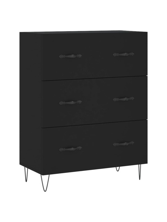 Komoda, juodos spalvos, 69,5x34x180cm, apdirbta mediena