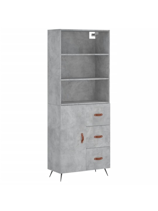 Komoda, betono pilkos spalvos, 69,5x34x180cm, apdirbta mediena