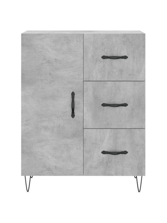 Komoda, betono pilkos spalvos, 69,5x34x180cm, apdirbta mediena