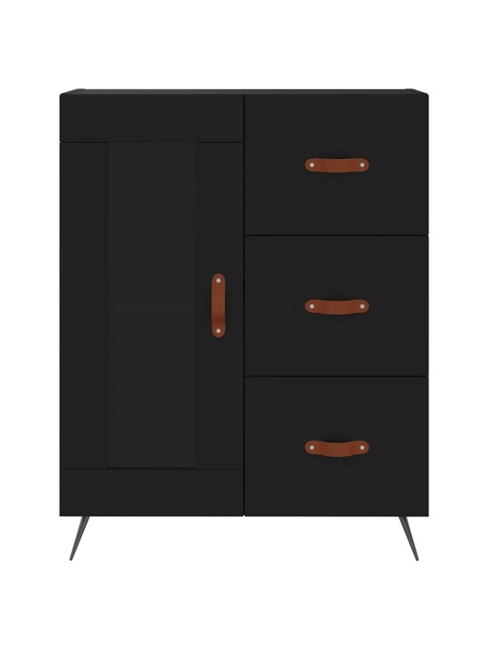 Komoda, juodos spalvos, 69,5x34x180cm, apdirbta mediena
