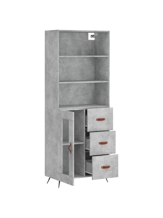 Komoda, betono pilkos spalvos, 69,5x34x180cm, apdirbta mediena