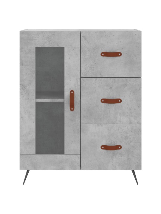 Komoda, betono pilkos spalvos, 69,5x34x180cm, apdirbta mediena