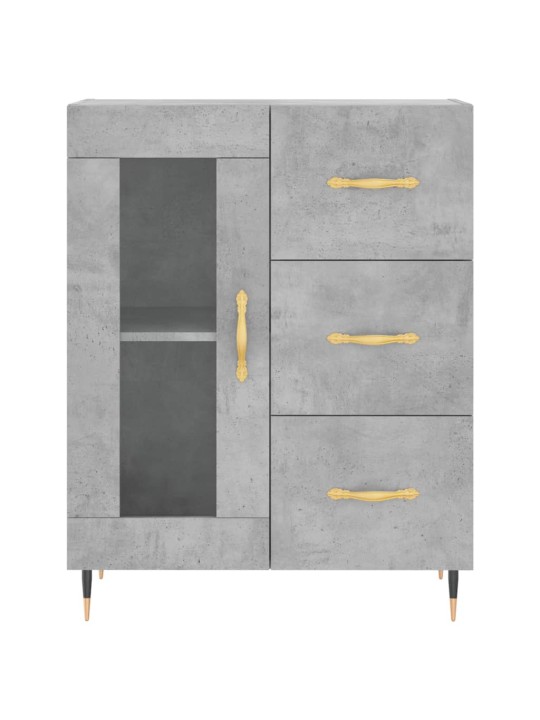 Komoda, betono pilkos spalvos, 69,5x34x180cm, apdirbta mediena