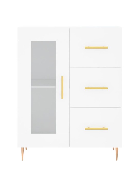 Komoda, baltos spalvos, 69,5x34x180cm, apdirbta mediena
