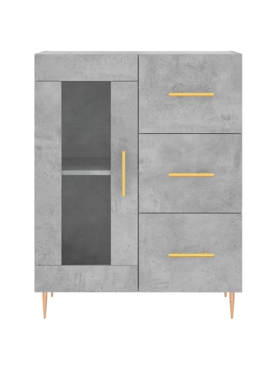 Komoda, betono pilkos spalvos, 69,5x34x180cm, apdirbta mediena