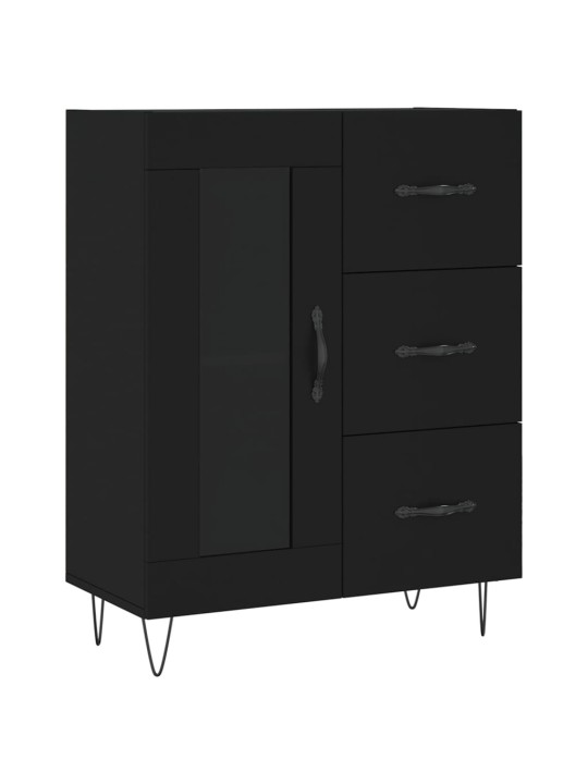 Komoda, juodos spalvos, 69,5x34x180cm, apdirbta mediena
