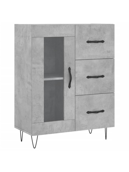 Komoda, betono pilkos spalvos, 69,5x34x180cm, apdirbta mediena