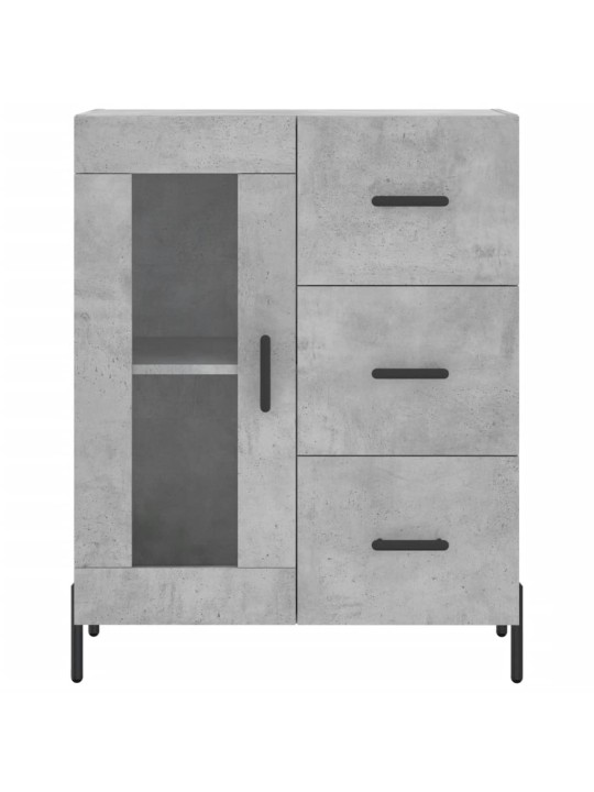 Komoda, betono pilkos spalvos, 69,5x34x180cm, apdirbta mediena
