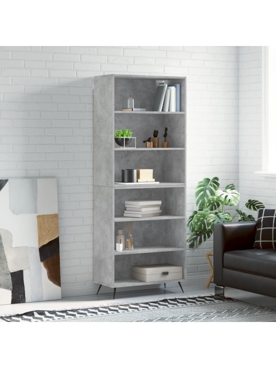 Komoda, betono pilka, 69,5x32,5x180cm, apdirbta mediena