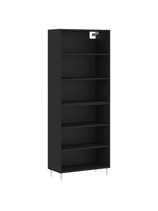 Komoda, juodos spalvos, 69,5x32,5x180cm, apdirbta mediena