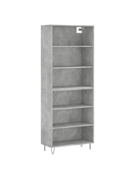 Komoda, betono pilka, 69,5x32,5x180cm, apdirbta mediena