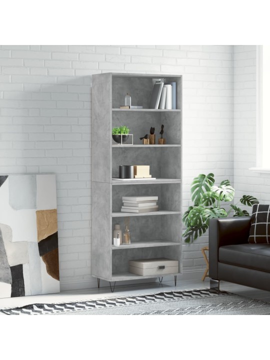Komoda, betono pilka, 69,5x32,5x180cm, apdirbta mediena