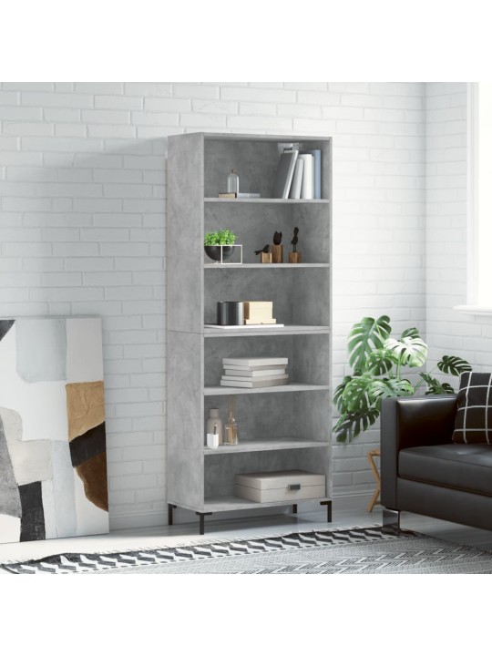 Komoda, betono pilka, 69,5x32,5x180cm, apdirbta mediena