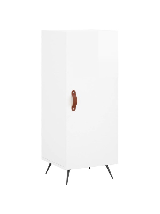 Komoda, baltos spalvos, 34,5x34x180cm, apdirbta mediena, blizgi