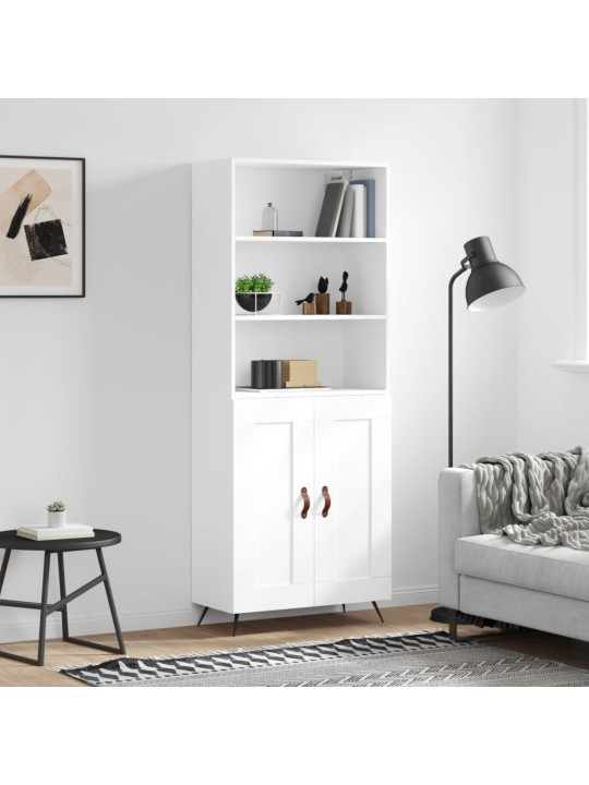 Komoda, baltos spalvos, 69,5x34x180cm, apdirbta mediena