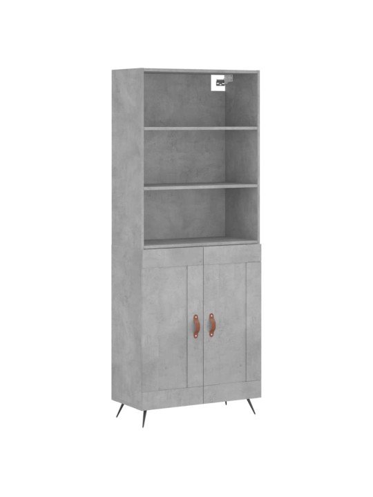 Komoda, betono pilkos spalvos, 69,5x34x180cm, apdirbta mediena