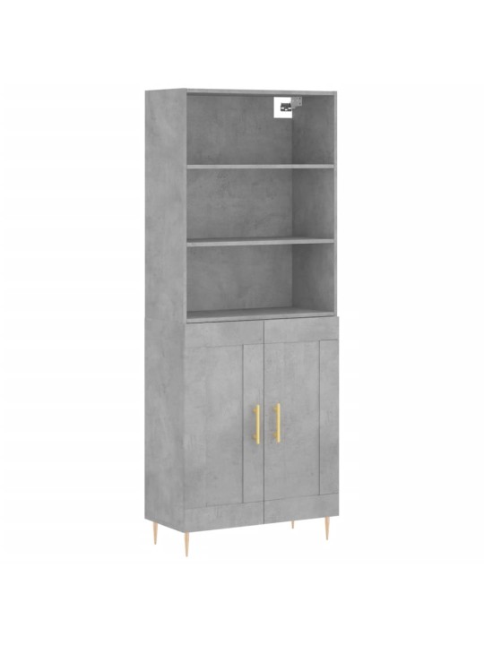 Komoda, betono pilkos spalvos, 69,5x34x180cm, apdirbta mediena