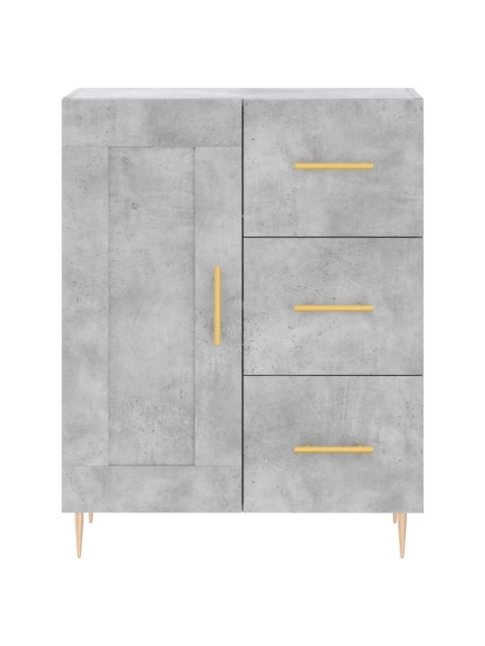 Komoda, betono pilkos spalvos, 69,5x34x180cm, apdirbta mediena