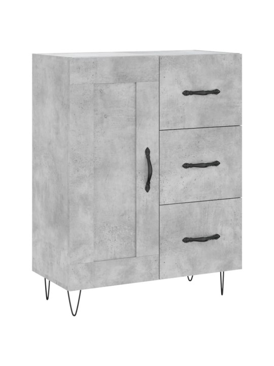 Komoda, betono pilkos spalvos, 69,5x34x180cm, apdirbta mediena