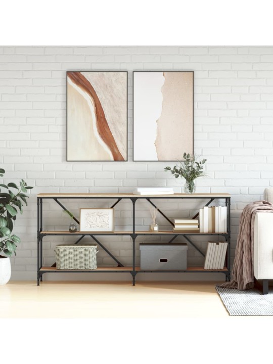 Konsolinis staliukas, ąžuolo, 160x30x75cm, mediena/geležis