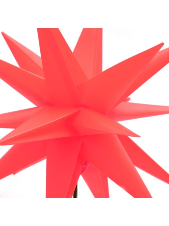 Kalėdiniai šviestuvai su smaigais/LED, 3vnt., raudoni, 57cm