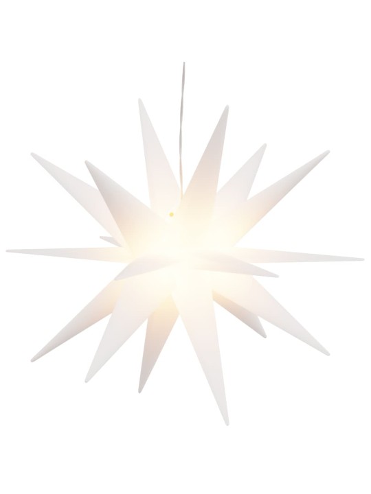 Kalėdiniai šviestuvai su LED, 3vnt., balti, 100cm, sulankstomi