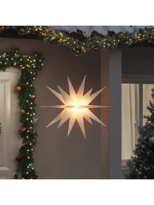 Kalėdiniai šviestuvai su LED, 3vnt., balti, 100cm, sulankstomi