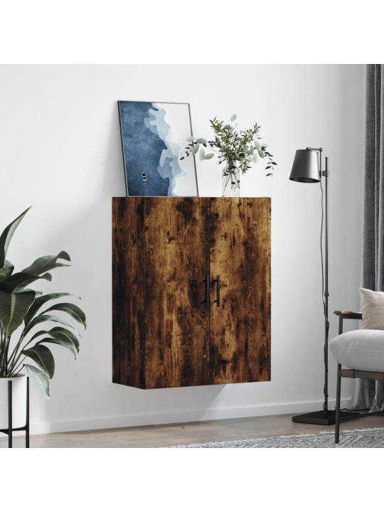 Prie sienos montuojama spintelė, dūminio ąžuolo, 69,5x34x90cm