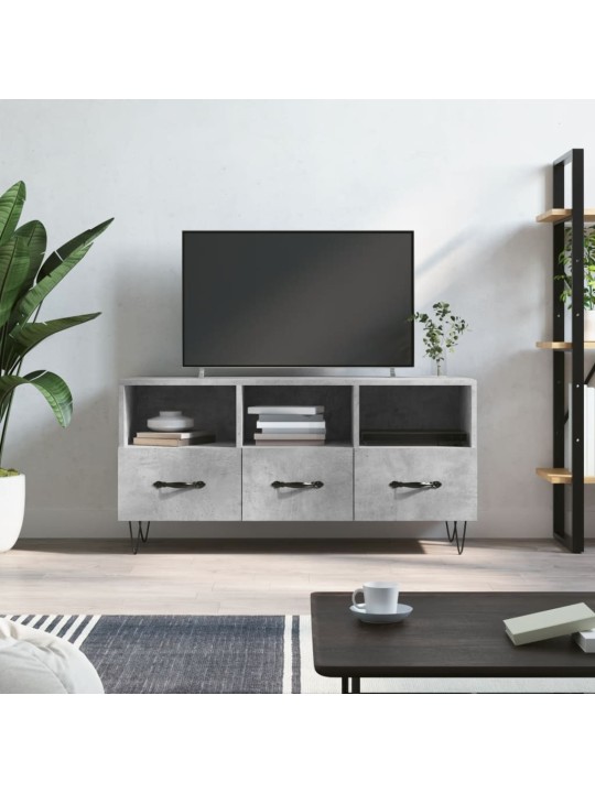 Televizoriaus spintelė, betono pilka, 102x36x50cm, mediena