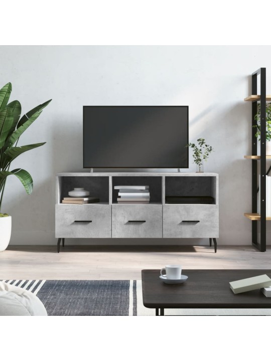 Televizoriaus spintelė, betono pilka, 102x36x50cm, mediena