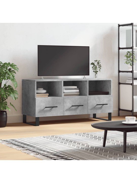 Televizoriaus spintelė, betono pilka, 102x36x50cm, mediena