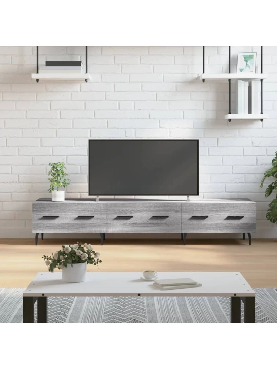 Televizoriaus spintelė, pilka ąžuolo, 150x36x30cm, mediena