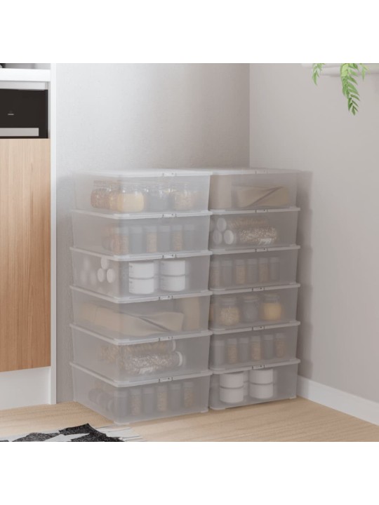 Plastikinės daiktadėžės, 12vnt., 5l, sukraunamos