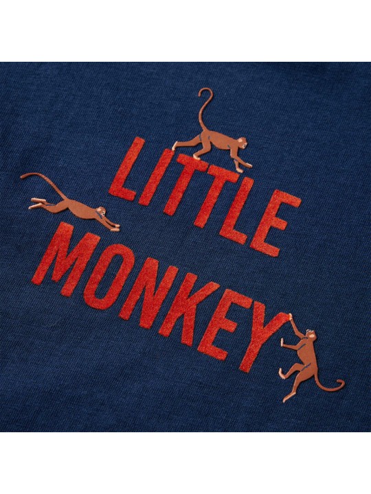 Vaikiški marškinėliai ilgomis rankovėmis, mėlyni, „Little Monkey“