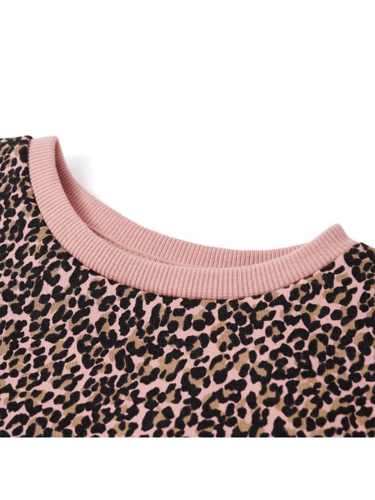 Vaikiškas sportinis megztinis, rožinis, leopardo rašto, 92 dydžio