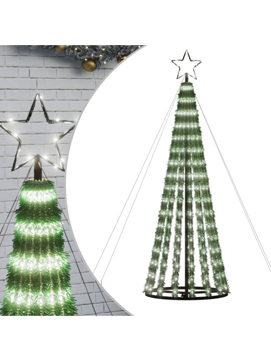 Šviečianti Kalėdų eglutė, 180cm, 275 šaltos LED, kūgio formos