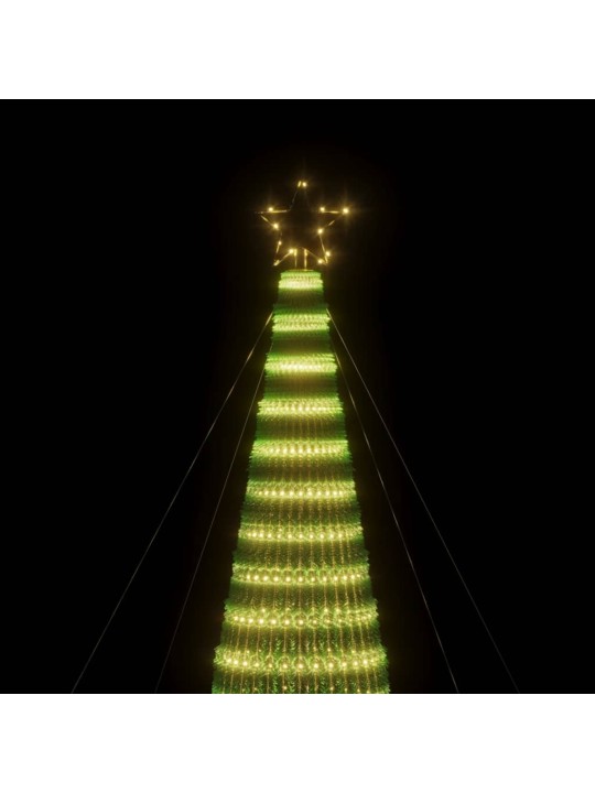 Šviečianti Kalėdų eglutė, 500cm, 1544 šiltos LED, kūgio formos