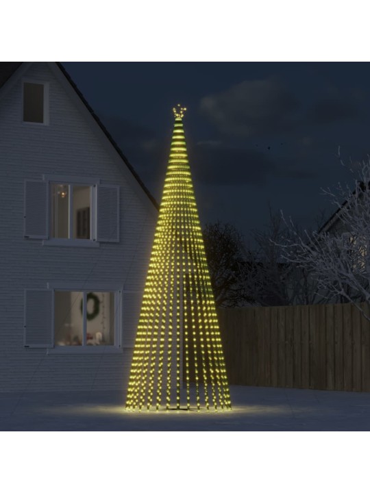 Šviečianti Kalėdų eglutė, 500cm, 1544 šiltos LED, kūgio formos