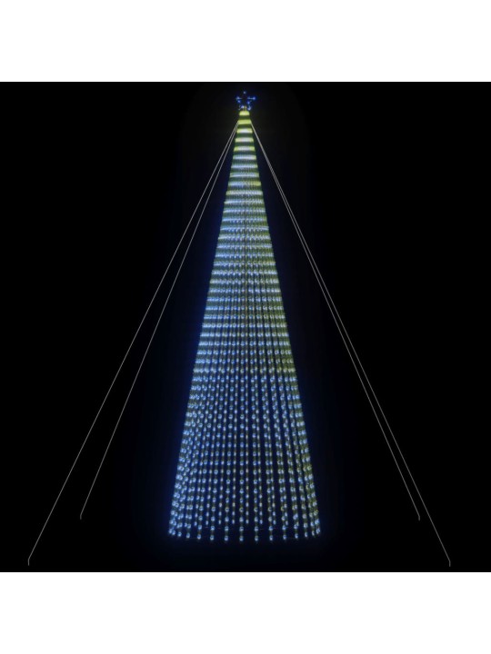 Šviečianti Kalėdų eglutė, 500cm, 1544 mėlynos LED, kūgio formos
