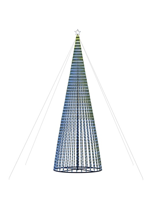 Šviečianti Kalėdų eglutė, 500cm, 1544 mėlynos LED, kūgio formos