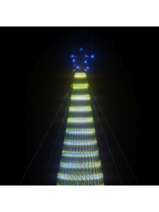 Šviečianti Kalėdų eglutė, 500cm, 1544 mėlynos LED, kūgio formos