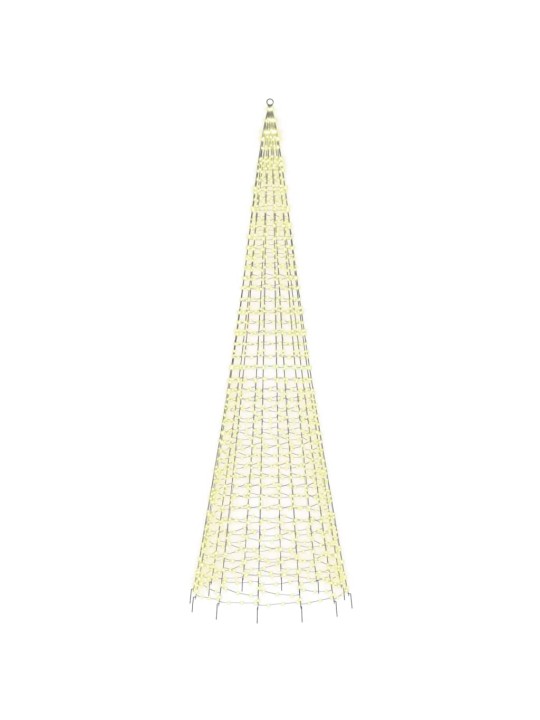 Kalėdų eglutė ant vėliavos stiebo, 500cm, 1534 šiltos LED