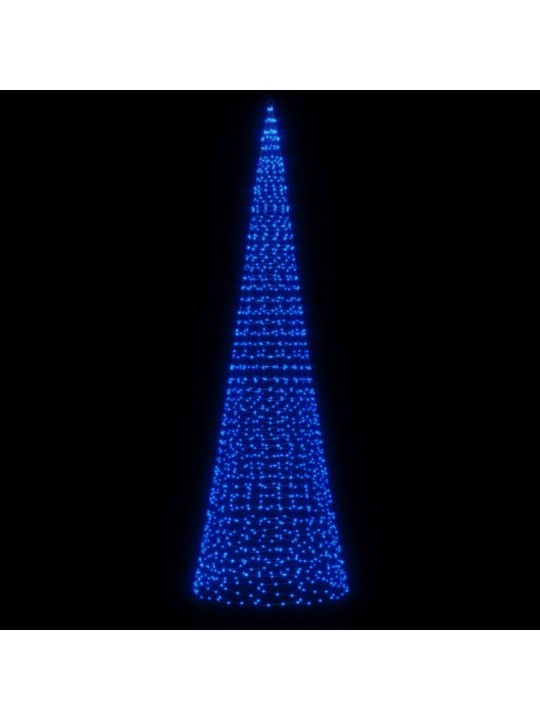 Kalėdų eglutė ant vėliavos stiebo, 500cm, 1534 mėlynos LED