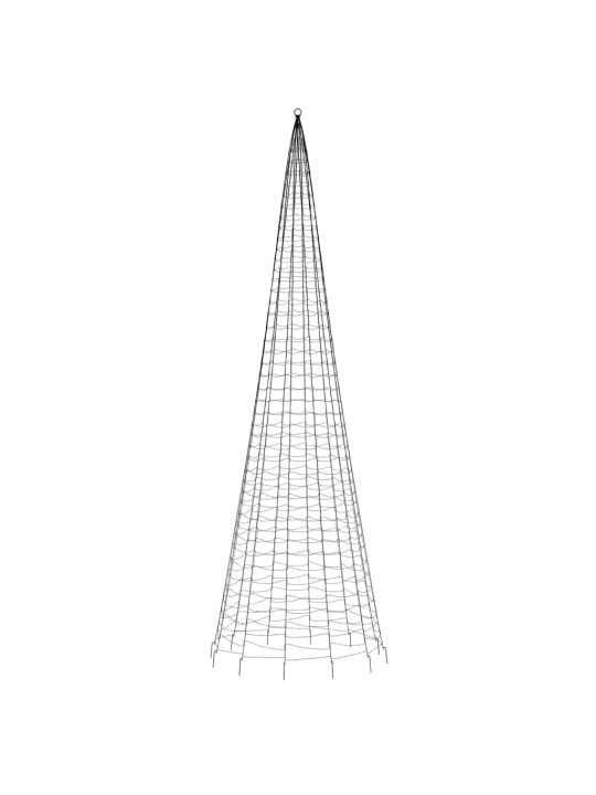 Kalėdų eglutė ant vėliavos stiebo, 500cm, 1534 mėlynos LED