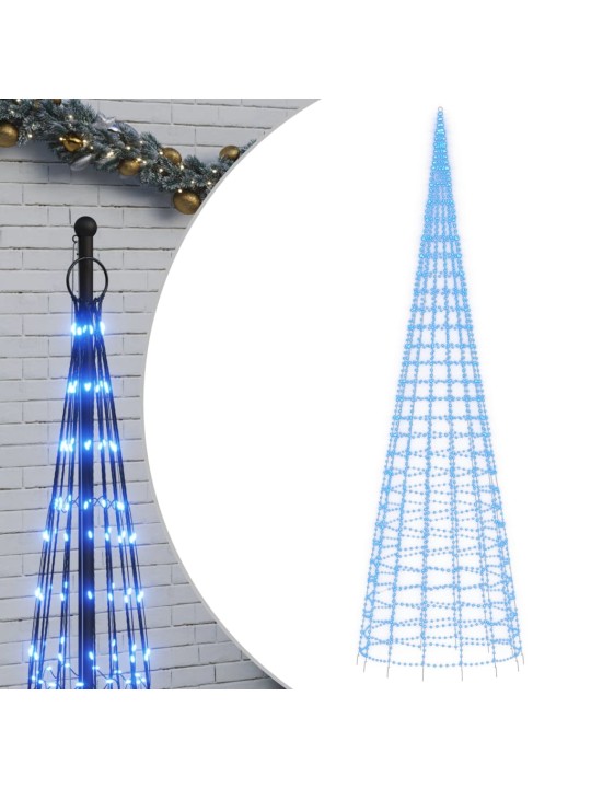Kalėdų eglutė ant vėliavos stiebo, 800cm, 3000 mėlynų LED