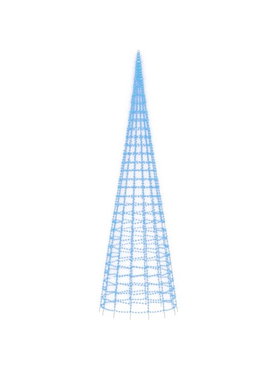 Kalėdų eglutė ant vėliavos stiebo, 800cm, 3000 mėlynų LED