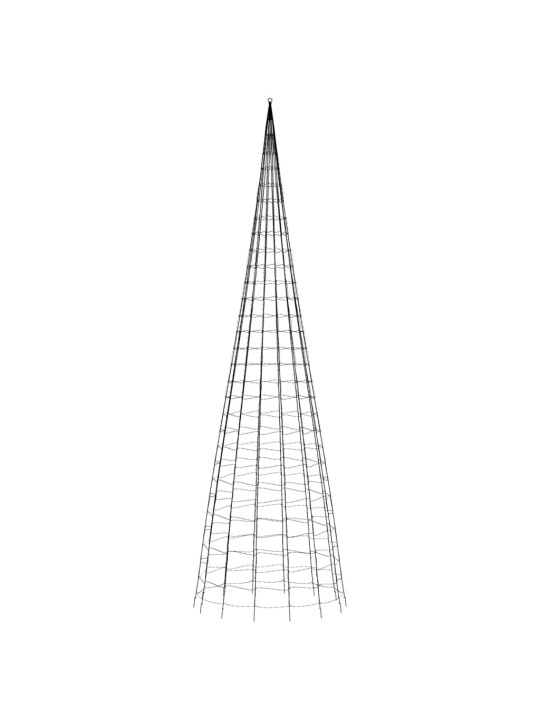 Kalėdų eglutė ant vėliavos stiebo, 800cm, 3000 mėlynų LED