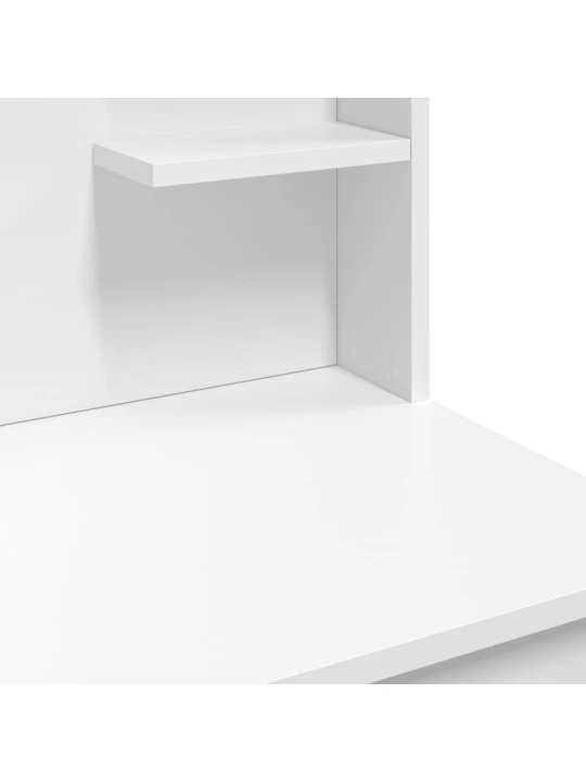 Kosmetinis staliukas su LED lemputėmis, baltas, 96x40x142cm