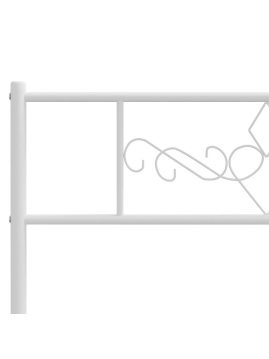 Metalinis lovos rėmas su galvūgaliu, baltos spalvos, 100x190cm